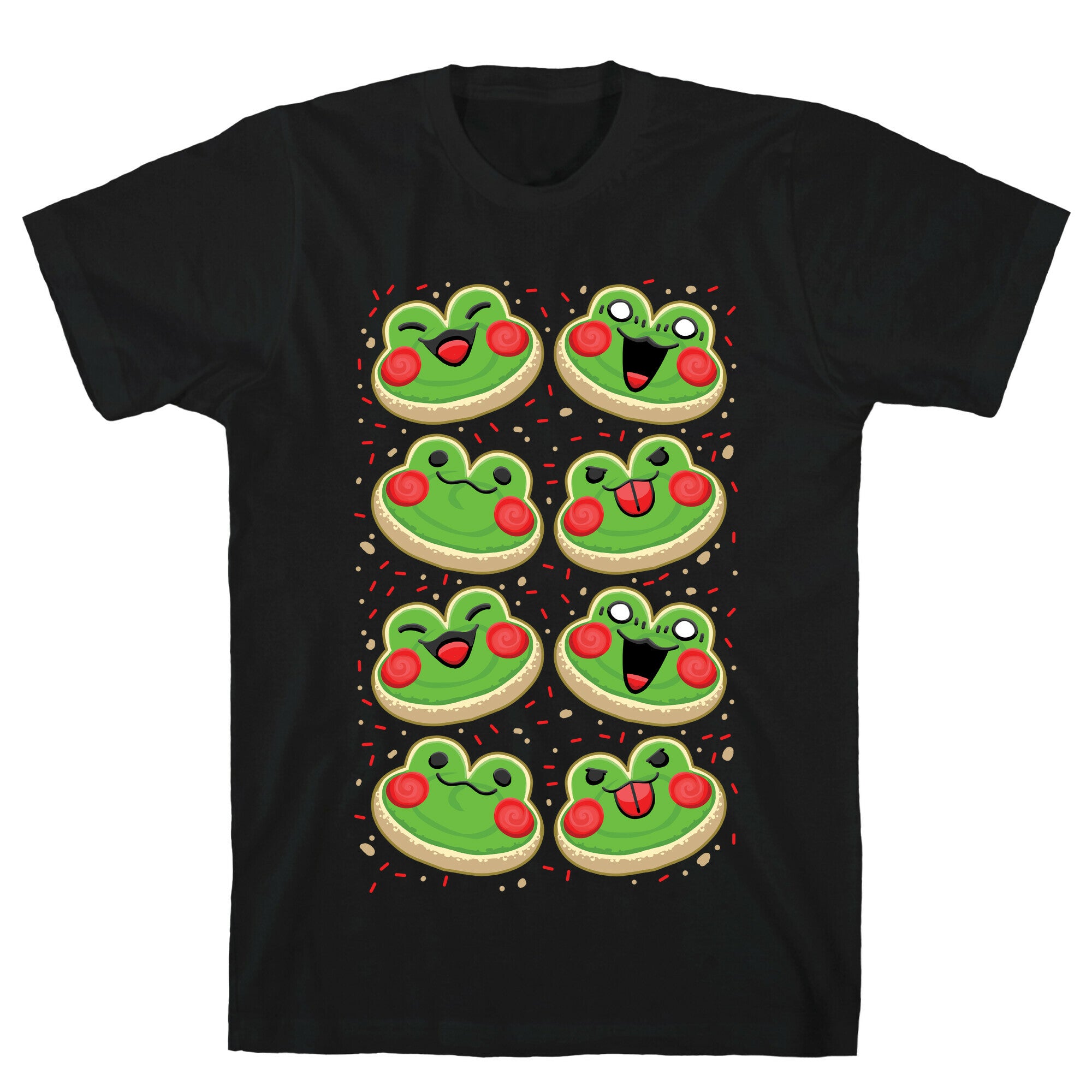 Sugar Cookie Frogs Pattern T-Shirt